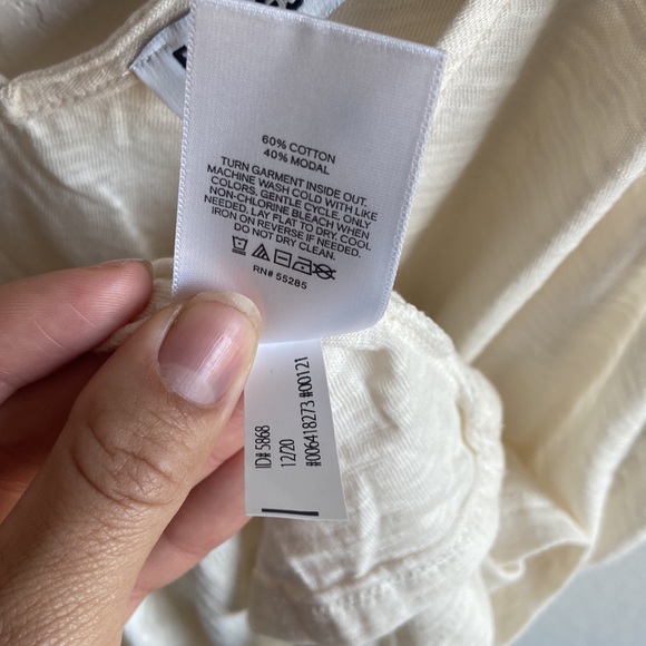 NWT Express ivory cotton tie tank top size Large - Picture 3 of 4